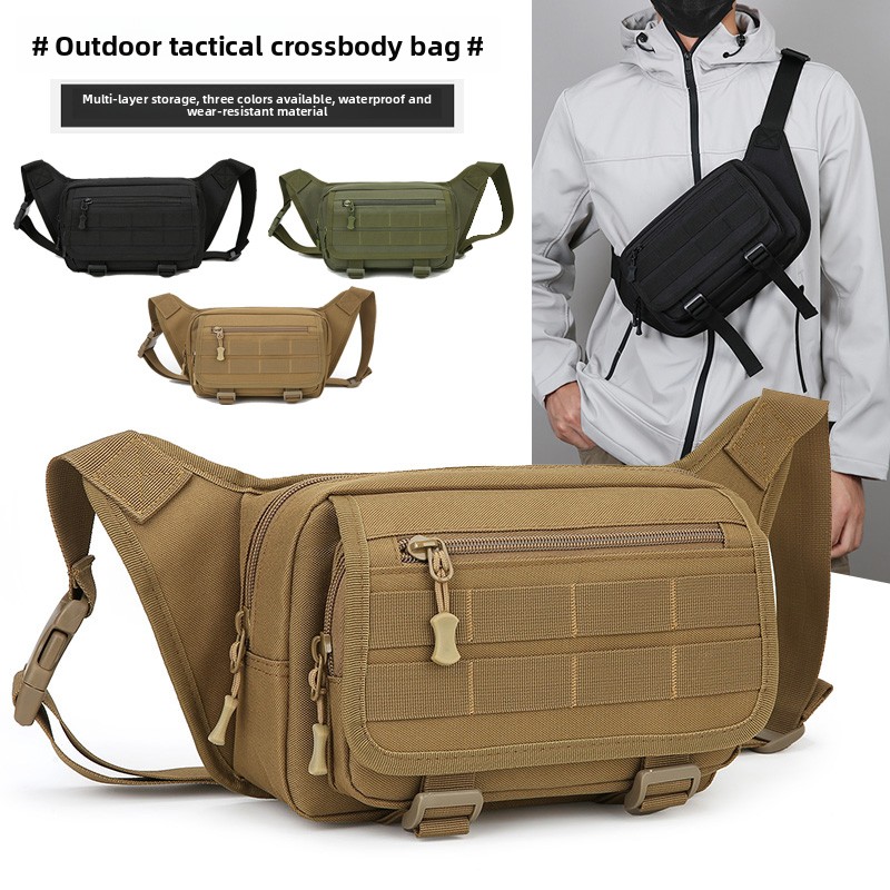 Outdoor Sport Bag - Tas Pinggang Taktis Pria Bahan Nilon