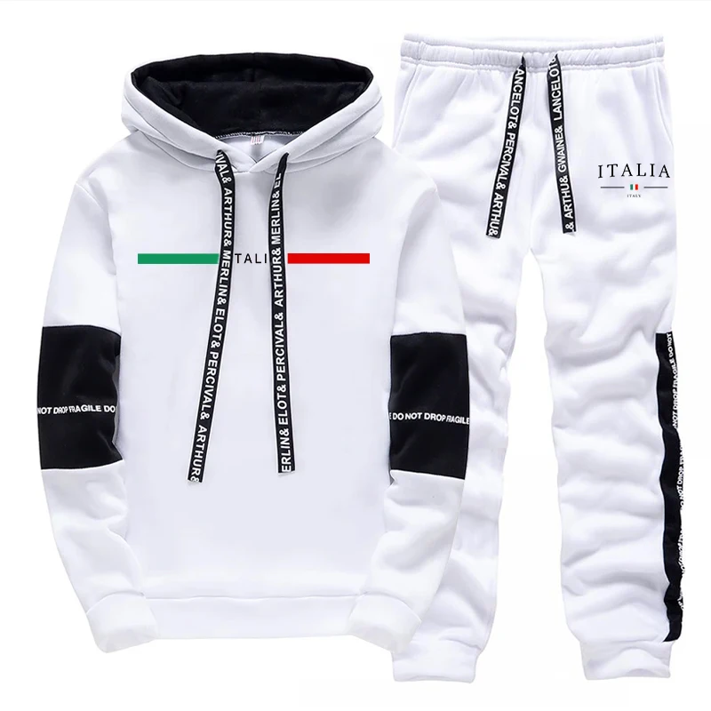 Outdoor Sportswear - Setelan Olahraga Pria Motif Cetak Kasual,