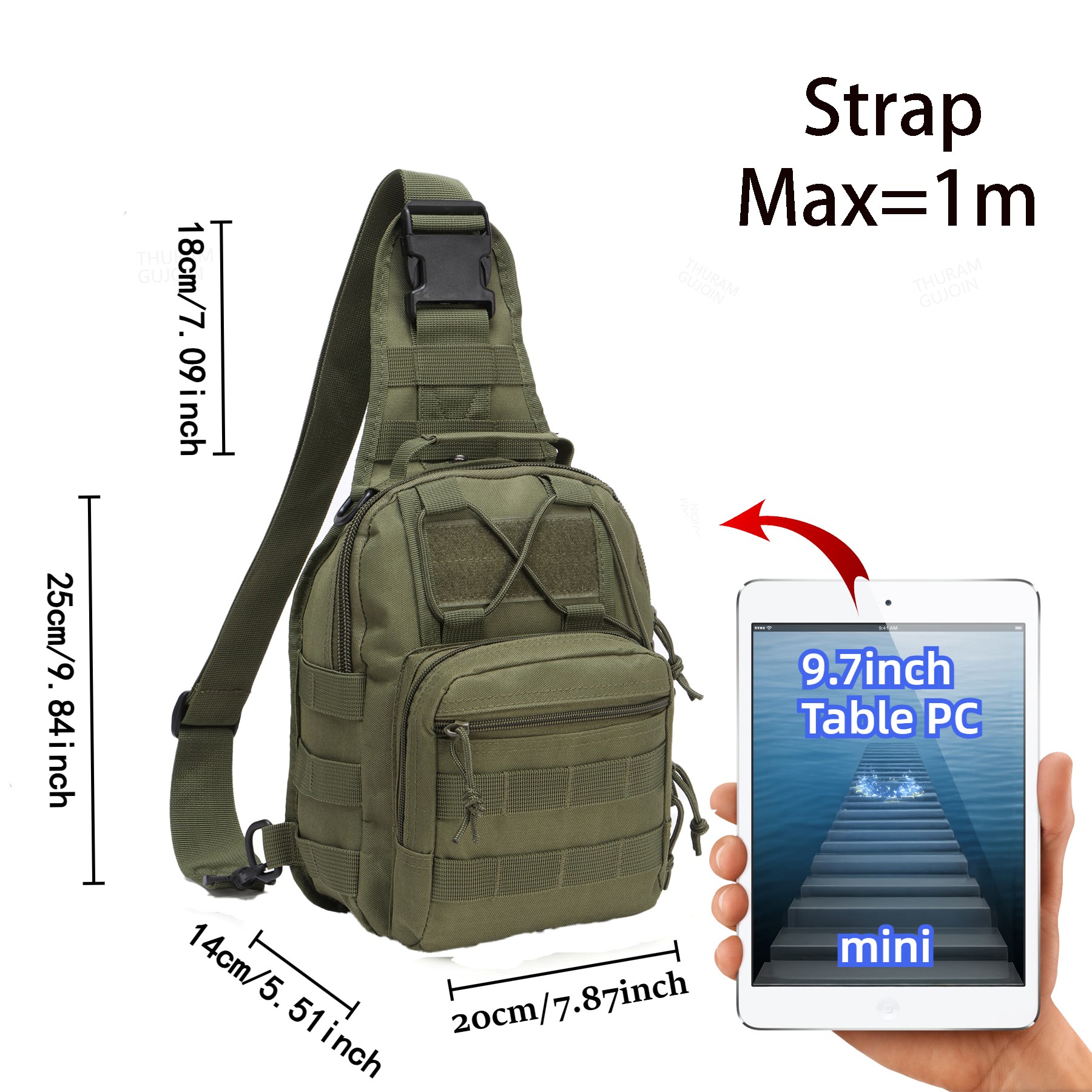 THURAM tas taktis luar ruangan - Outdoor Sport Bag ulasan dan harga