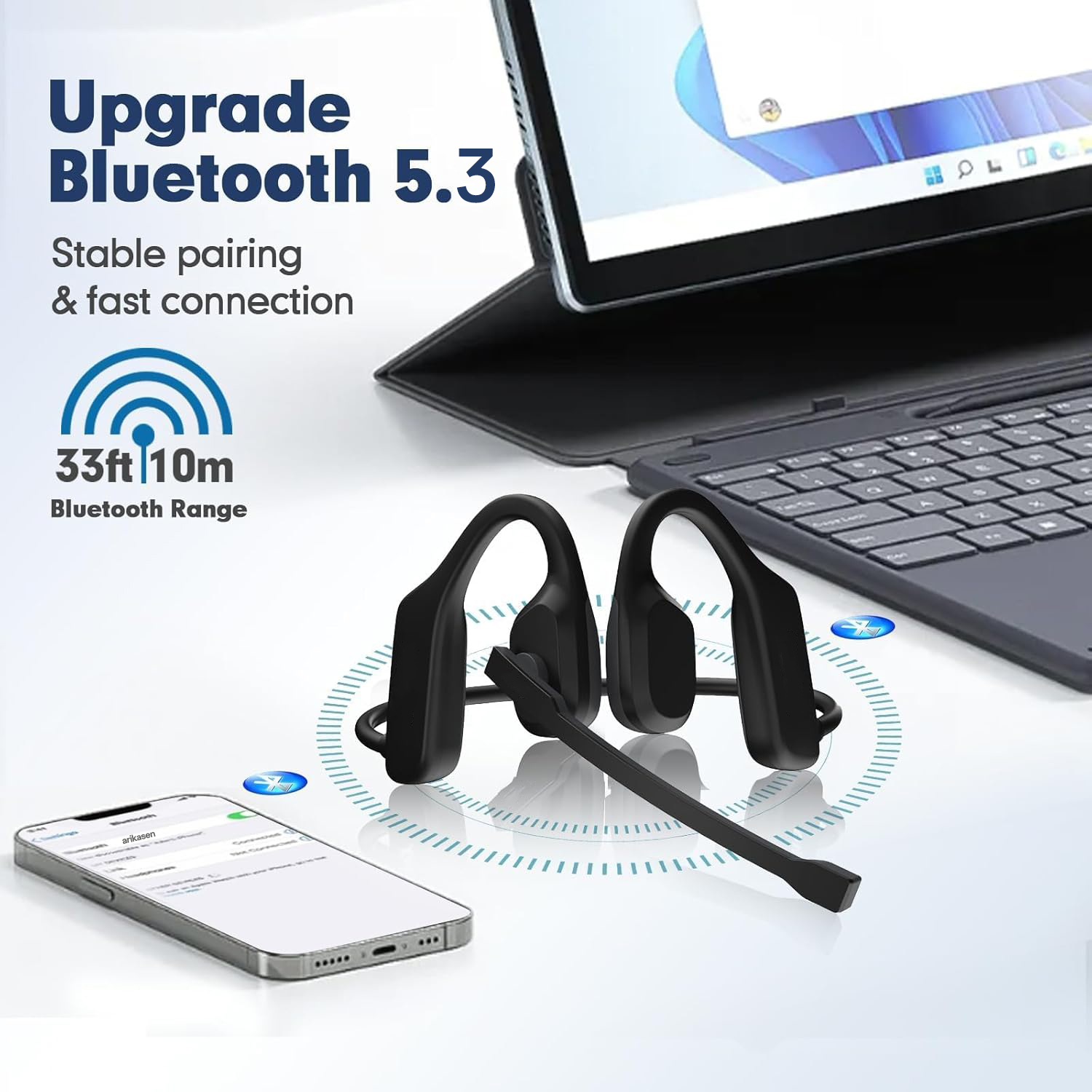 Headphone Open Ear dengan Mikr - Outdoor Sport Centre ulasan dan harga