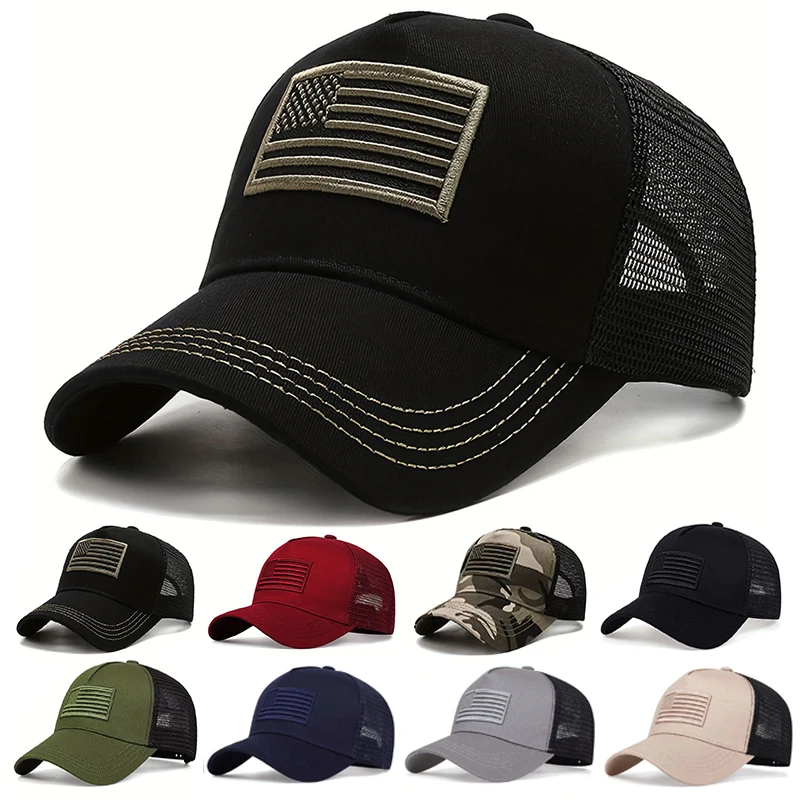 Topi Bisbol Jaring Bendera AS  - Outdoor Sport Usa ulasan dan harga