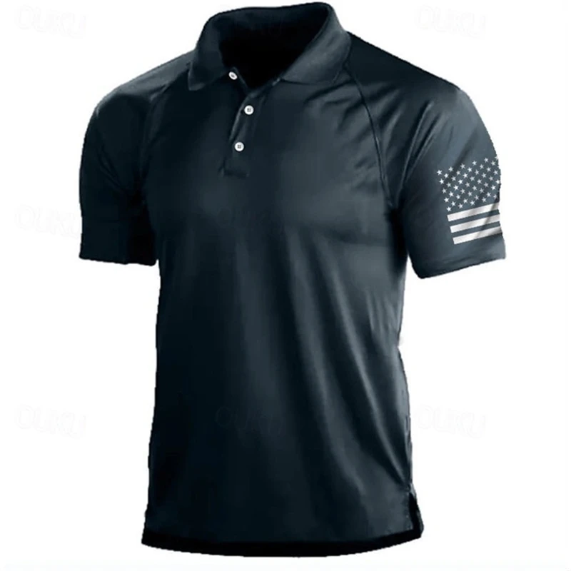 Kaos Polo Polos 3D Print Pola  - Outdoor Sport Usa ulasan dan harga