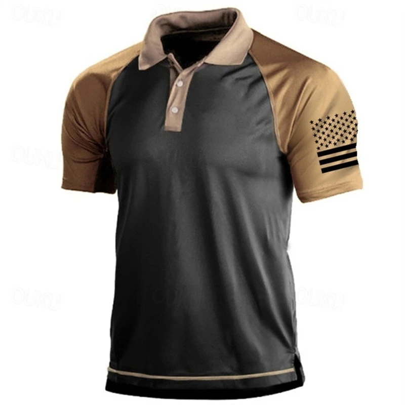 Kaos Polo Polos 3D Print Pola  - Outdoor Sport Usa ulasan dan harga