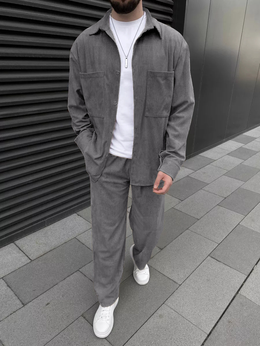 Setelan corduroy pria dua poto - Outdoor Sportswear ulasan dan harga